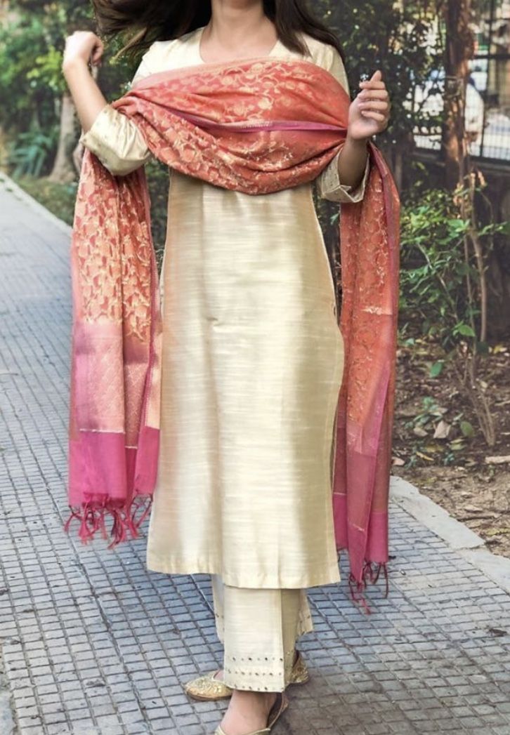 fabulous Pink Duptta Dress