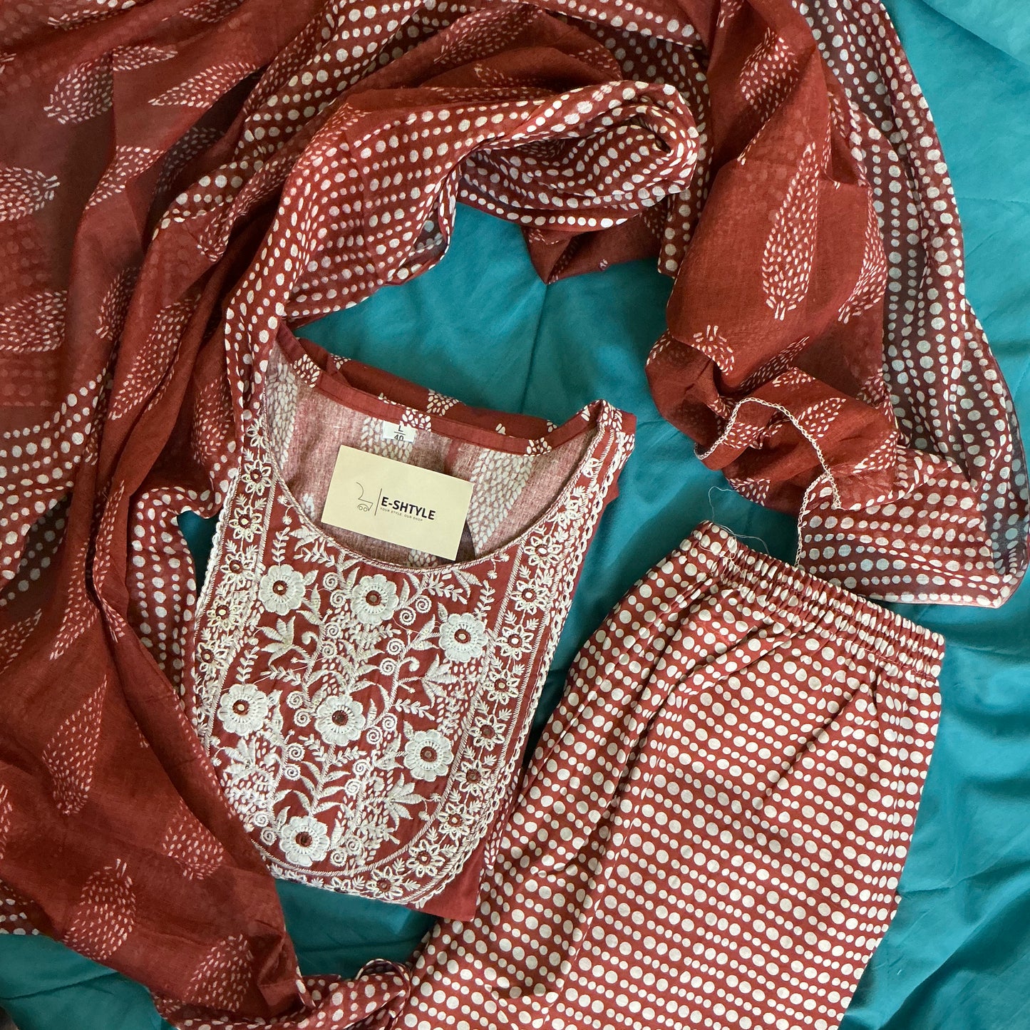 3 pcs women dress with dupatta