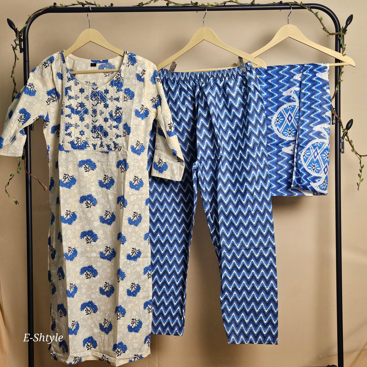 3 pcs women dress with dupatta
