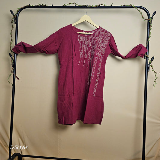 Crimson Stream Kurti
