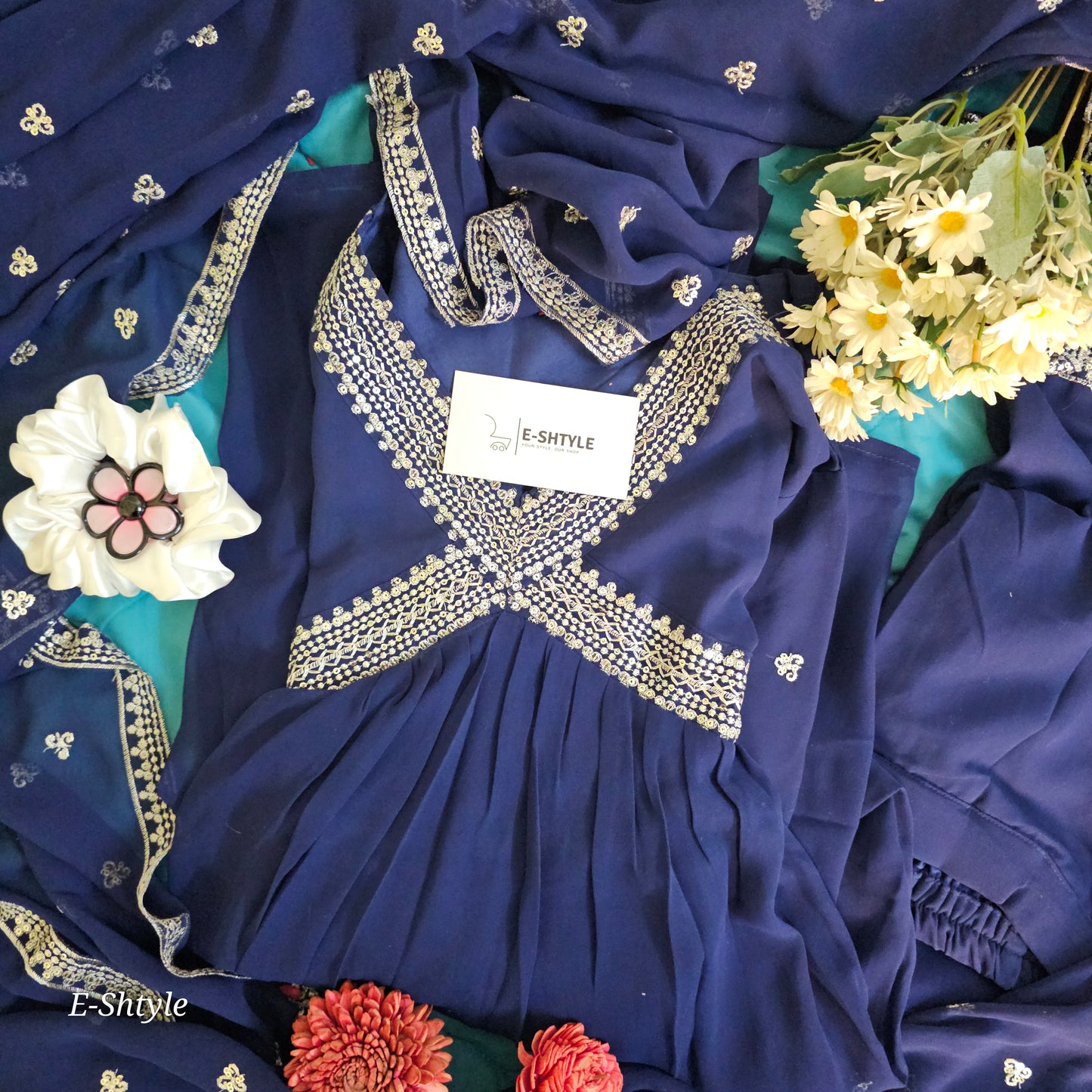 Blue Anarkali