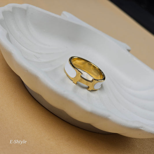 Royal Enamel Crest Ring