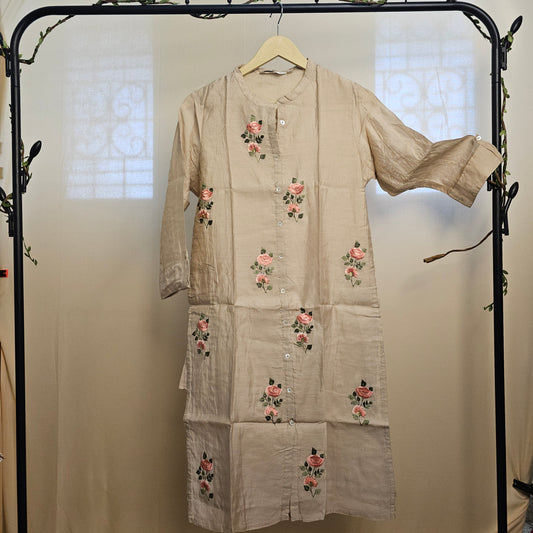 Blush Garden Button Dress
