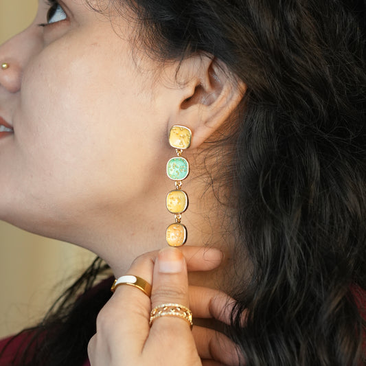 Yellow Drop Earrings