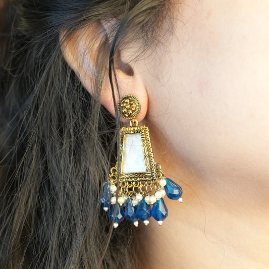 Blue Cascade Earrings