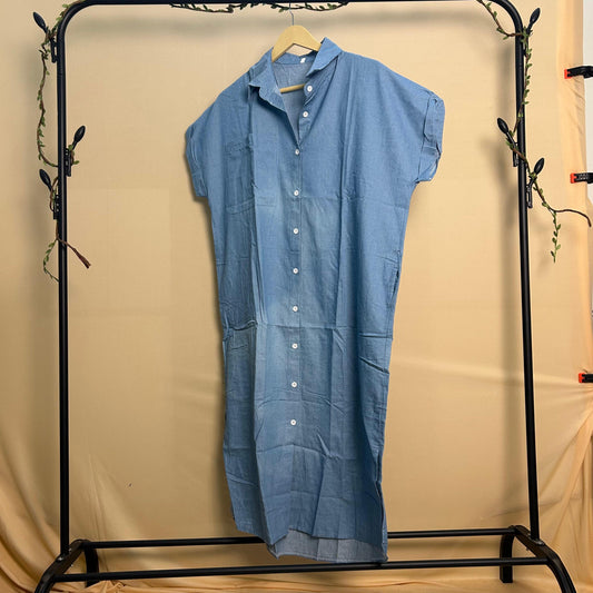 Chambray Breeze Maxi Shirt